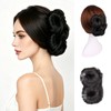 Short Claw Clip Messy Bun Scrunchies Updo