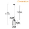 VINLUZ 3-Pack H-Type Track Lighting Pendant Fixture with Clear Glass