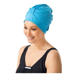 Fashy Women's Fabric Swim Turban with Velcro Strip - Turquoise