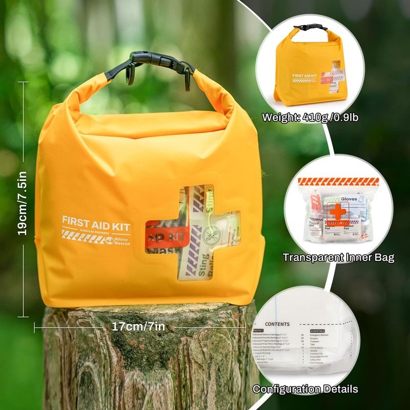 RHINO RESCUE Waterproof Boat First Aid Kit, Lightweight Boat Accessories