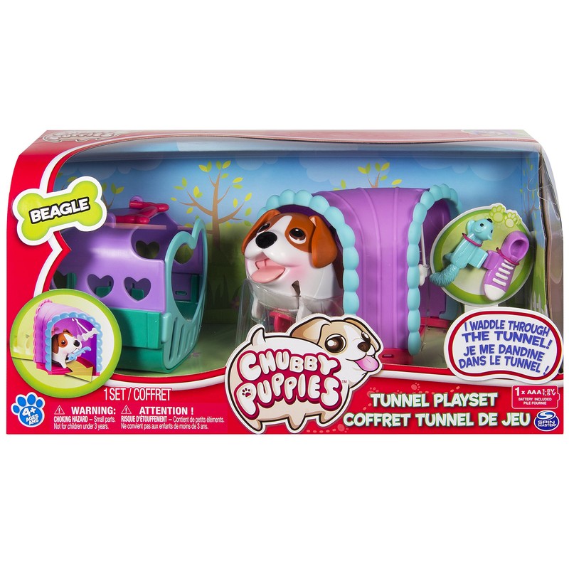 Chubby Puppies Beagle Tunnel Mini Playset Plus Carrier