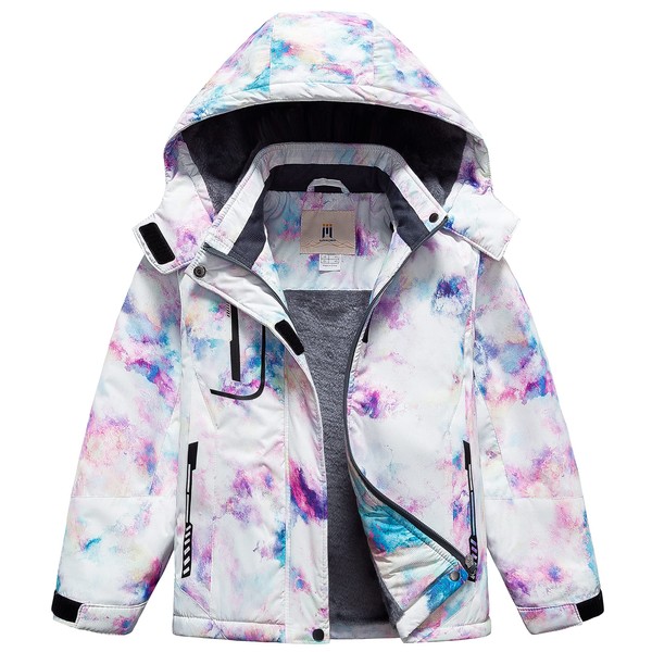 CREATMO US Kids Snow Jacket Ski Jackets Girls Water-Resistant Insulated