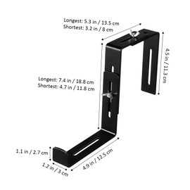 Totority 1Set Iron Flower Pot Bracket Heavy Duty Flower Planter Shelf for Outdoor Railings and Fences Practical Coated Design for Home Decoration
