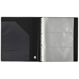 COLLECT S-3433-BK 9-Pocket Binder, Black (Thick)