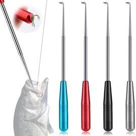 Hook Remover, Set of 4, Hook Releaser, Fishing Hook Accessories, Labor Saving Tool, Hook Remover, Spiral Pull, Magnetic Suction on Bottom, Improves Efficiency, Lightweight, Portable for Freshwater