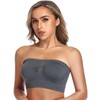 ANGOOL Bandeau Bra Seamless Non Padded Strapless Bra Tube Style