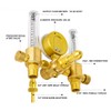 Weldmonger Dual Output Argon Regulator Flowmeter