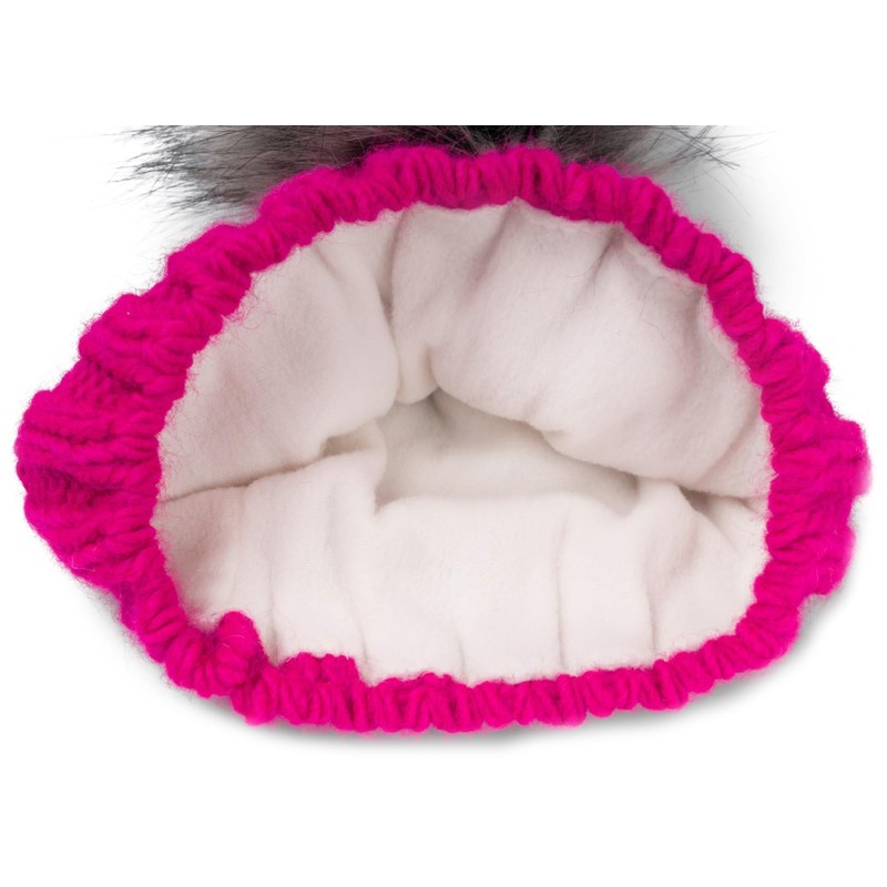 styleBREAKER 04024209 Children's Knitted Bobble Hat with Heart Pattern and