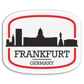 2 x 10cm Frankfurt Germany Vinyl Stickers - Travel Sticker Laptop Luggage #17104 (10cm Wide)