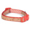 The Dodo Cork Dog Collar, Red Dodo Print; Size Large;