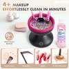 Alyfini Electric Makeup Brush Cleaner Machine, Powerful Friction Removes Residue