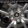 Gebildet 24pcs Wheel Nut Cap 17mm(5pcs Anti-Theft Bolt Cap+19pcs Normal