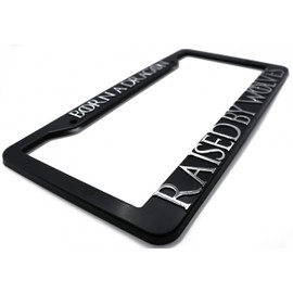 LP Frameworks Born a Dragon, Raised by Wolves for GOT 3D Raised License Plate Frame | 1 Pack Car License Plate Cover | Universal US Black License Plate Holder | Auto Accessories (Car, Truck and SUV)