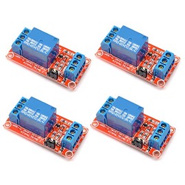Oiyagai 4pcs 5V One 1 Channel Relay Module Board Shield with optocoupler Support High and Low Level Trigger