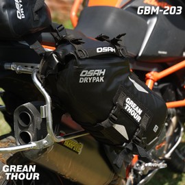 Greanthour Motocycle Saddle Bags Waterproof Durable Dry Travel Luggage,Anti-Vibration Panniers 48L Large Capacity Saddle tail Bags,for most Adventure and Sport Motorcycle Racks, 1 Pair