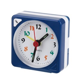 Greensen Quarz-Reisewecker, 2,17 Zoll, Ultrakleine Mini-Uhr mit Schlummerlicht, Geräuschlos, Nicht Tickend, Batteriebetriebene Uhr (Blau)