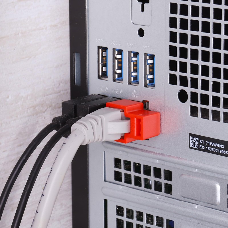 sourcing map Pack of 10 Port Blocker Locking RJ45 Port