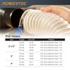 POWERTEC 4" x 10' Dust Collection Hose, 4 Inch Dust