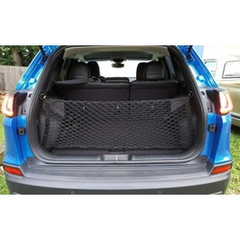EACCESSORIES EA Trunk Organizer Cargo Net for Jeep Cherokee 2019-2023–Envelope Style Cargo Net for SUV - Premium Mesh Car Trunk Organizer Vehicle Carrier Storage–Compatible with Jeep Cherokee