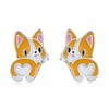 IMINI Cute Corgi Dog Stud Earrings Sterling Silver 925 Girls