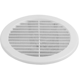 HVAC OV 6" Inch (Grille Dimensions) White Plastic Round Vent Cover - HVAC Air Return Grille - Built-in Protection Screen - 7.4" Inch (External Dimensions)