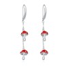 KINGWHYTE Mushroom Earrings, 925 Sterling Silver Earrings, Cute Simulation Drops