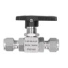 Ball Valve Stainless Steel 3Piece Type StraightThrough Ferrule Equipment SS316L