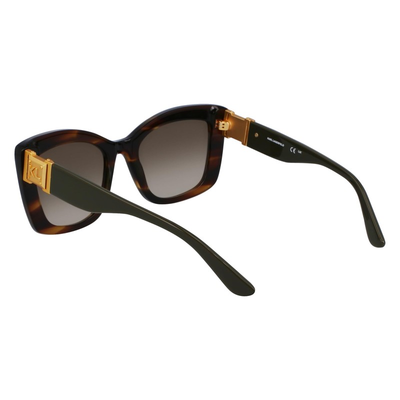 KARL LAGERFELD Girls' Sunglasses, braun gestreift