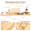 Realgulf Bamboo Bathtub Tray | Splash-Proof Adjustable (28-40 Inch) |