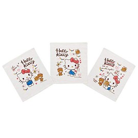 Skater OAC1T Sanrio Hot Towel 3-Piece Kitty Snack Time