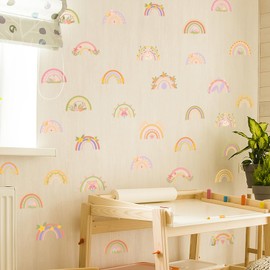 Girls Bedroom Wall Art Stickers Boho Wall Decals Rainbow Wall Stickers Nursery Room Wall Decor 1321