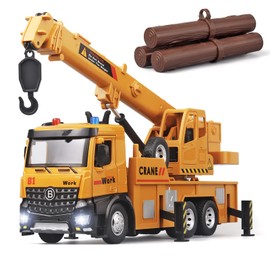 OANMYJJO Children Crane Toy Metal DieCast Crane Model，Construction Truck Toys with Simulated Sounds and Lights，Suitable for Ages 3 and Up Toy Crane for Boys
