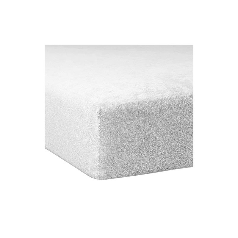 TRAUMSCHLAF Fleece Terry Fitted Sheet, White, 140 x 200 cm