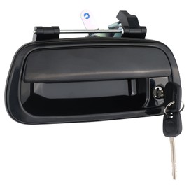 Osompar Exterior Tailgate Handle with Key Lock Cylinder Compatible with 2000-2006 Toyota Tundra Replaces 69090-0C010 69090-0C030-C0 Smooth Black Liftgate Latch Assembly 80867 TO1915111