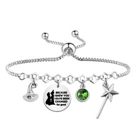 MAOFAED Witches Movie Inspired Gift, Because I Knew You I Have Been Changed for Good Bracelet for Friend (changeforgoodBrCA)