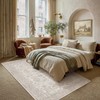 PureCozy 8x10 Living Room Area Rug Beige Washable Vintage Floral