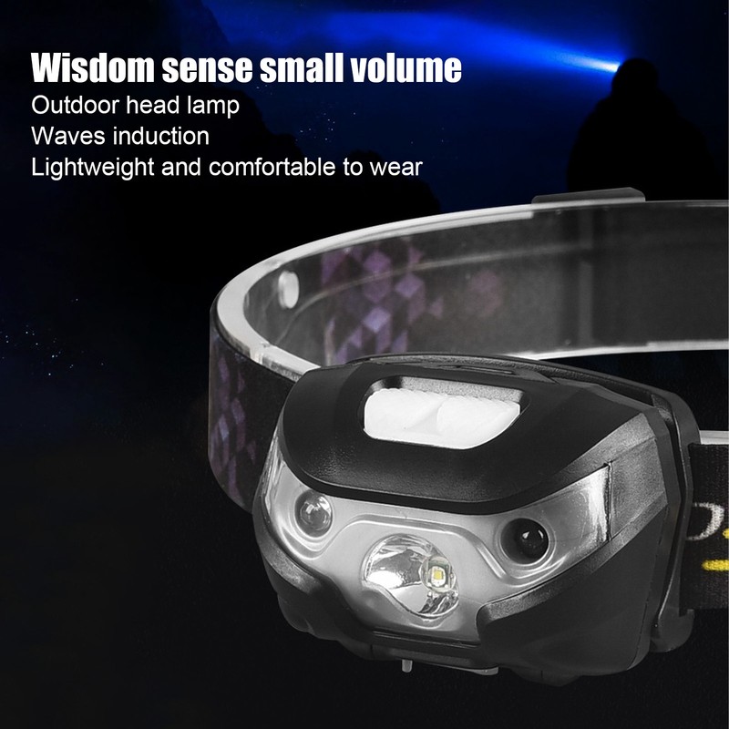 LED Gestures Sensor Headlight Multifunctional Outdoor Waterproof Headlamp for Camping