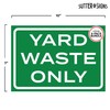 4pk Yard Waste Stickers 10" x 7" | Weatherproof Vinyl