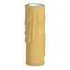 B&P Lamp® 4" Tall Extra Wide Gold Polybeeswax Candle Cover