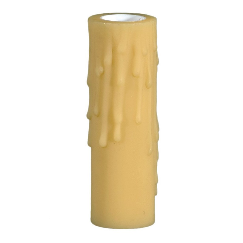 B&P Lamp® 4" Tall Extra Wide Gold Polybeeswax Candle Cover