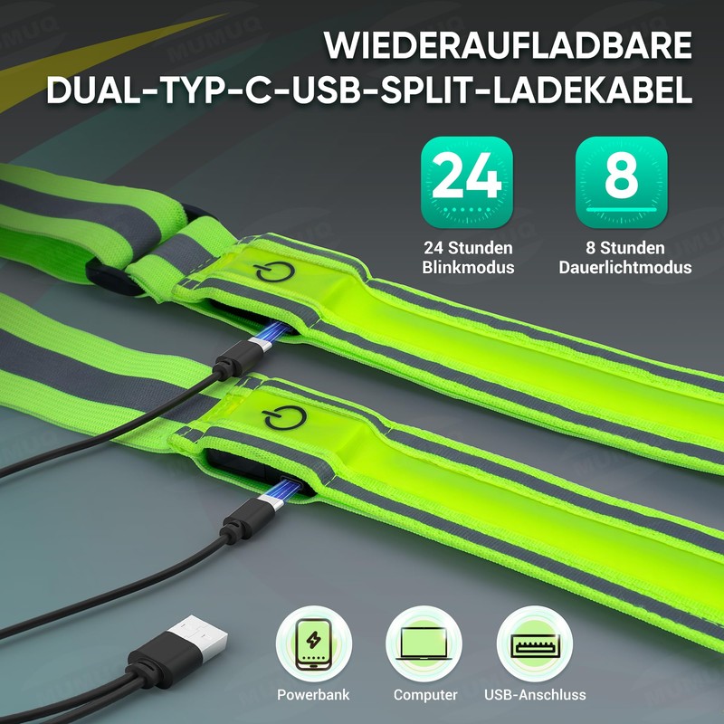 LED Reflective Running Belt, Lightweight High Visibility Night Safety Strap
