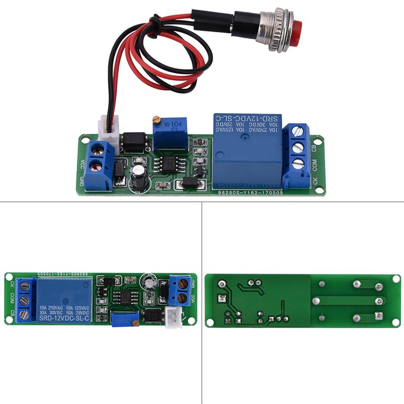 Luatoxry DC 12V Timer Relay Delay On, 1-10sec 10A Timer