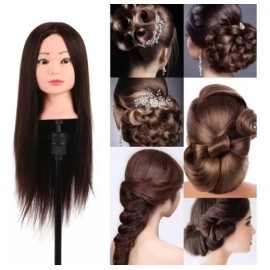 Generic * 85% Cabello Humano. Cabeza De Maniquí For Trenzar Se