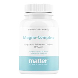 MATTER SMART - Magno-Complex, Bisglicinato de Magnesio Quelado - 100 Cápsulas