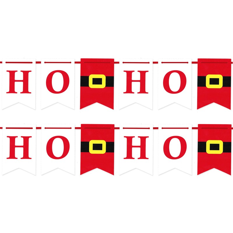 Christmas Pack of 4 Festive Decorative Buntings + Merry Christmas