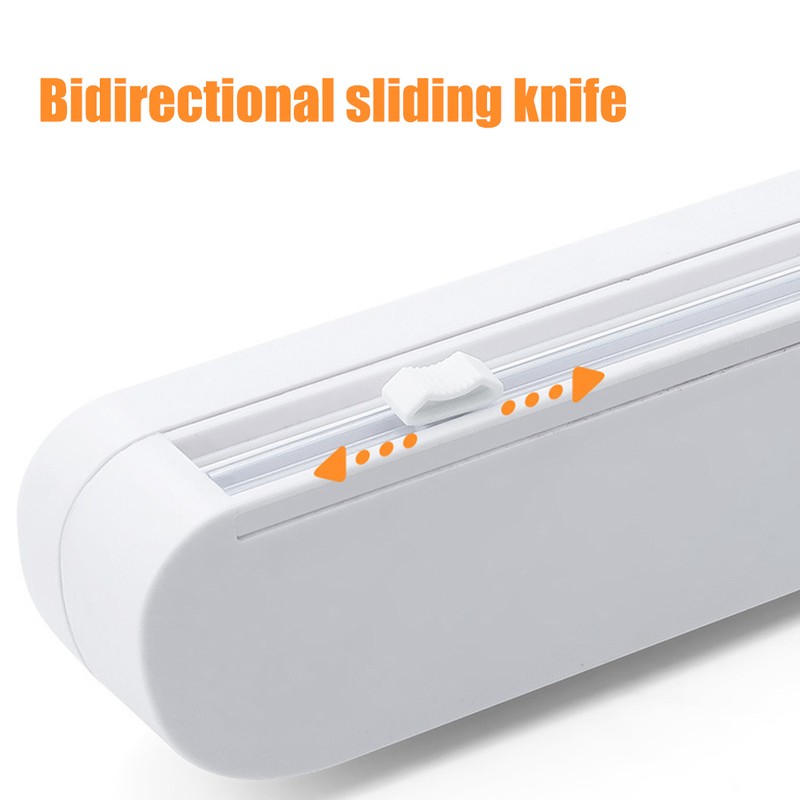 Cling Film Dispenser Cling Film Cutter Refillable Plastic Wrap Dispenser