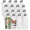 YOUKE OLA 16 Pack Sublimation Aluminium Water Bottle with Carabiner