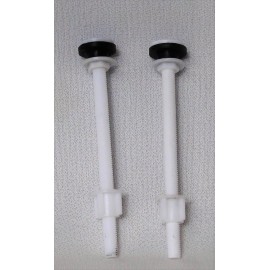 NUFLUSH Six inch Nylon Polymer Toilet Seat Bolts, for Raised Toilet Seats, No Rust Bolts