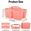 Plastic Portable Shower Caddy Basket, Divided Cleaning Shower Basket with