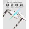 OUKEMAX 3-Pack Women's Reading Glasses with Blue Light Blocking and